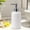 White-7A, variant on MMJ Drink Dispenser Glass Vertical Stripe Bottle Pump for Shower Gel Lotion Liquid Soap