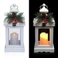 thumbnail image 5 of Alpine Corporation Metal and Glass Lantern with Warm LED Light Faux Candle White, 5 of 12