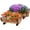 Natural_half Barrel Planter Pots_pack 2, variant on Set of 3 Wooden Flower Boxes Outdoor, Durable Acacia Wood Barrel Planters for Outdoor Plants with Ergonomic Handles, Drainage Holes, Multiple Sizes Wood Bucket Planter Light Brown