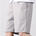 thumbnail image 6 of Mens Shorts, Men's Flat Front Shorts Classic Cotton Twill Chino Shorts Relaxed Fit Adjustable Waist Bermuda Shorts for Summer, 6 of 8