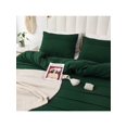 thumbnail image 3 of Homehours Size Dark Green Pleated Comforter Set with Extra 2 Peices Pillowcases 20''x26'', 3 of 5