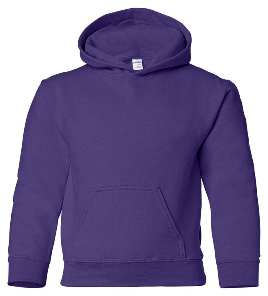 Gildan 18500B Big Boys Hooded Sweatshirt -Purple-Small - Walmart.com