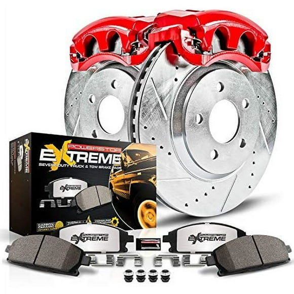 Power Stop Kc137 36 Z36 Truck & Tow Front Caliper Kit Drilled/Slotted Brake