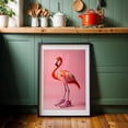 thumbnail image 6 of Flamenco with slippers - Photography Flamingo Surrealism Humor Modern Art Pop Art Animal Fashion Black Framed Wall Art Print 12 x 18 inches, 6 of 8