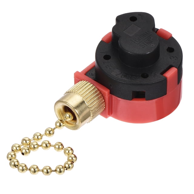 Unique Bargains Pull Chain Switch 3 Speed 4 Wire ZE-268S1 for Ceiling Fan Lamp Red 2pack