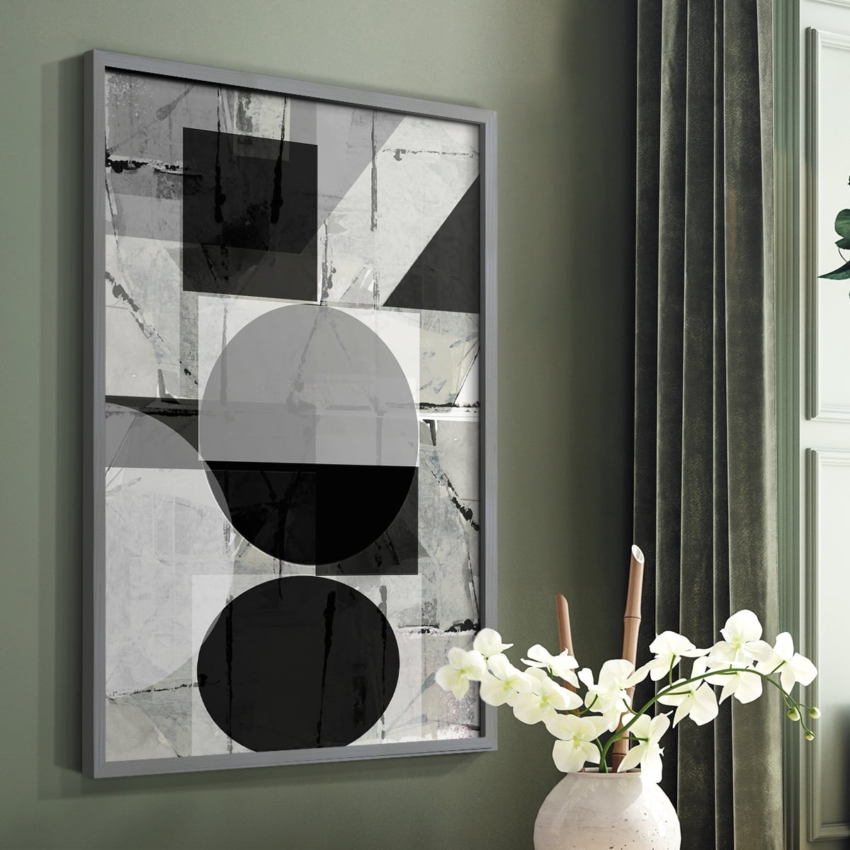 Abstract Neutrality II in Paper Solid Wood 11 x 14 Framed Print