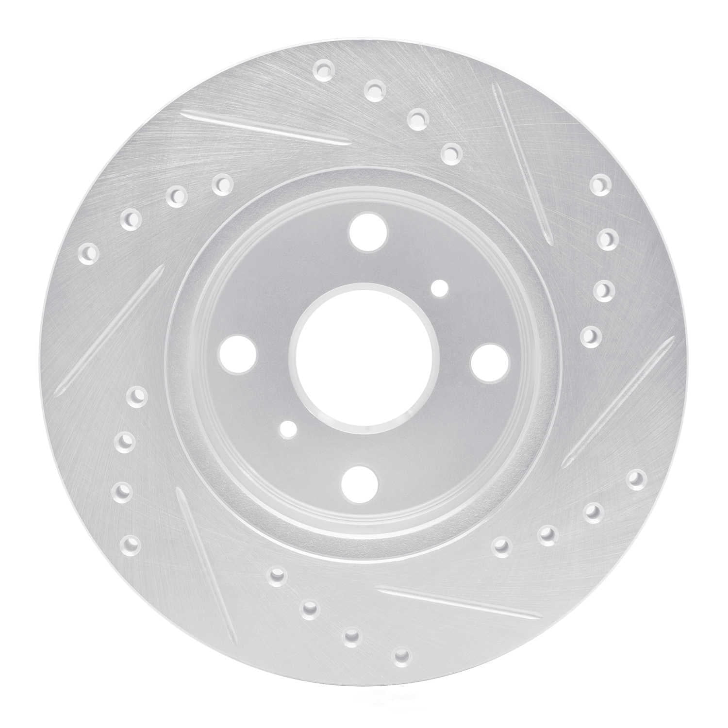 Dynamic Friction Company 631-76021L DFC Brake Rotor - Drilled And Slotted - Silver