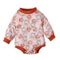 thumbnail image 2 of Christmas Santa Claus Print Pattern Long-sleeved Climbing Romper For Boys And Girls, 2 of 6