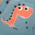 thumbnail image 5 of Gibobby Conjunto para bebé y niño Conjunto de ropa de invierno de manga larga para niños y niñas pequeñas, bonitos estampados de dinosaurios, pantalones, 2 uds(Gris,4-5 Años), 5 of 5