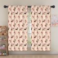 thumbnail image 5 of Dachshund and Floral Pink Pattern Insulated Teens Curtains Set Of 2, Bedroom Essentials, Toddler Room Decor 52x63in(132x160cm), 5 of 5