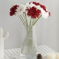 thumbnail image 4 of Limei Fake Fake Flowers Faux Gerbera Daisies African Silk Flowers Artificial for Wedding Bridal Bouquet Party Home Kitchen Decor(1PCS), 4 of 7