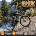thumbnail image 3 of SNNAFFOB 26 Inch Electric Bike for Adults, 500W Peak Motor, 36V 12Ah Battery, 19MPH, 30 Mi Range, Smart LCD Display, Dual Suspension, UL 2849, Class 2, 3 of 8