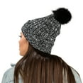 thumbnail image 4 of Women's Classic PomPom Warm And Cozy Knitted Beanie and Soft Plush Infinity Scarf Bundle, 4 of 5