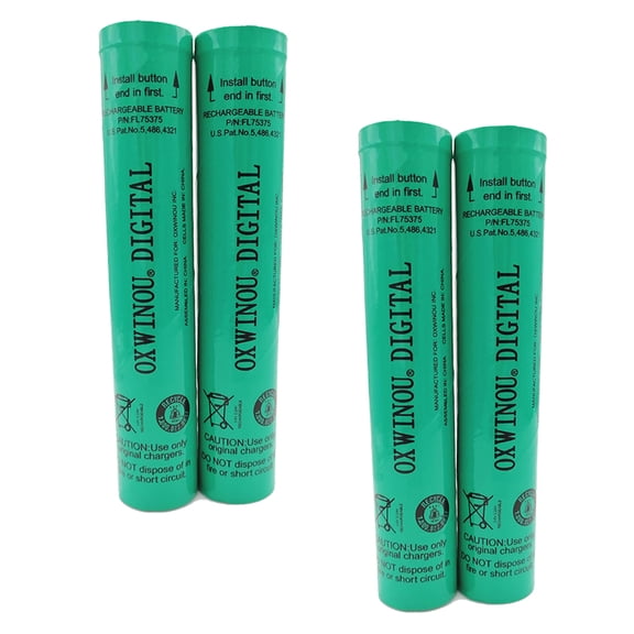 (3.6V Sub C Stick, Ni-MH 2200 mAh) 4x For Streamlight 75375 Flashlight Battery - Replacement For Streamlight and Pelican Flashlight Battery