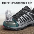 thumbnail image 4 of YHOON Women's Steel Toe Shoes Safety Work Sneakers Comfortable Oil & Slip Resistant Work Shoes Composite Toe Safety Sneakers Black Grey Size 5.5, 4 of 10