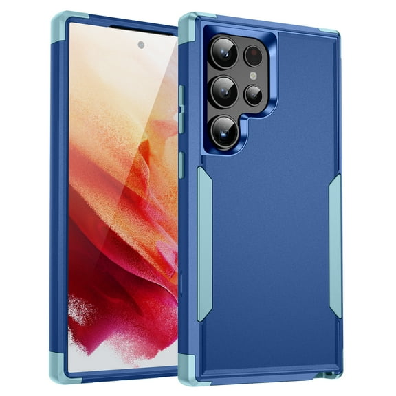 Allytech Rugged Case for Samsung Galaxy S25 Ultra, Military Grade Shockproof Bumper Hybrid PC Back Cover Anti-Scratch Lightweight Phone Case for Galaxy S25 Ultra - Blue Green