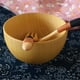 thumbnail image 3 of Wooden Bowl 2020 NUEVO,Contenedor de alimentos de mezcla redonda de madera Jar Bowl,Hogar al aire libre Cena para niños Almuerzo Tazón de cereales,Picnic Barbacoa Vajilla Vajilla, 3 of 5