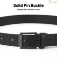 thumbnail image 4 of JASGOOD Black Leather Belt for Women Jeans Pants Dresses Ladies Waist Belt with Pin Buckle, 4 of 7