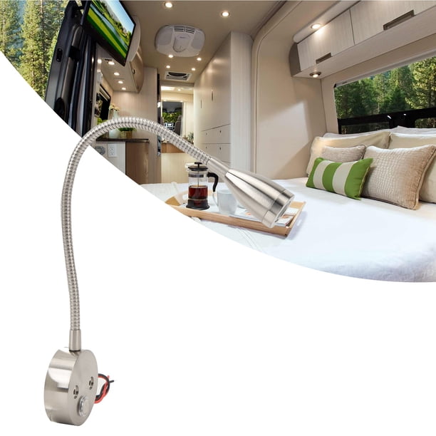 Luz de Lectura de Regañadientes de Ledas, Lámpara de Noche de Carreras de Casas de Campo, Material de Aleacio de Aluminio, Bajo Consumo de Energía, Brillo Ajustable de 3