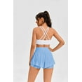 thumbnail image 4 of Pinspark Flowy Shorts for Women 2 in 1 Running Workout Gym Athletic Tennis Short High Waisted Active Wear with Pockets, 4 of 9