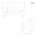 thumbnail image 4 of BSHTI 65" Modern Loveseat Couch with Removable Backrest, Fine Linen, Tapered Wood Legs & Bolster Pillows, Solid Wood Frame for Living Room & Office Dark Gray, 4 of 12
