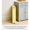thumbnail image 6 of Yamazaki Home Rolling Storage Cart, Yellow, Steel, Minimal Assembly, 6 of 8