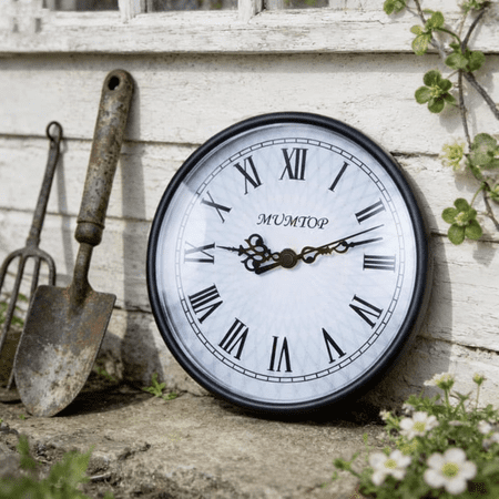 MUMTOP Silent Analog Battey Powered Classic Wall Clock, Roman Numeral