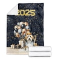 thumbnail image 2 of Happy New Year Havanese Welcome 2025 Balloon Firework Party Cozy Fleece Blanket Havanese Dog Lover Gifts Idea Warm Soft Throw Blanket - 01014, 2 of 5