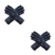 thumbnail image 3 of Manoplas de protección solar Qarigey Antideslizantes Ropa de verano Negro Floral 2Conjunto, 3 of 6