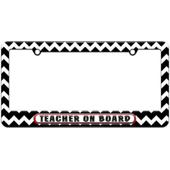 Teacher On Board License Plate Tag Frame, Multiple Colors