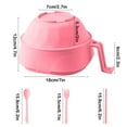 thumbnail image 3 of Microwave Ramen Bowl Cooker With Lid Handle | Strainer Included | Dishwasher Safe Plastic | 33oz Capacity | Multi-Purpose for Pasta Oatmeal Cheese Soups | 6-Piece Set | Portable, Pink/Beige/Green, 3 of 6