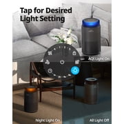 COWAY Air Purifier for Bedroom Home up to 810 ft², HEPA Filter for Smoke, Allergies, Pet Dander, Odor, AQI Monitor, Auto Mode, Timer, Filter Indicator, Night Light, Airmega 100 Black