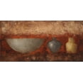 thumbnail image 2 of Loreth, Lanie 18x11 Black Ornate Wood Framed with Double Matting Museum Art Print Titled - Rustic Vases II, 2 of 4
