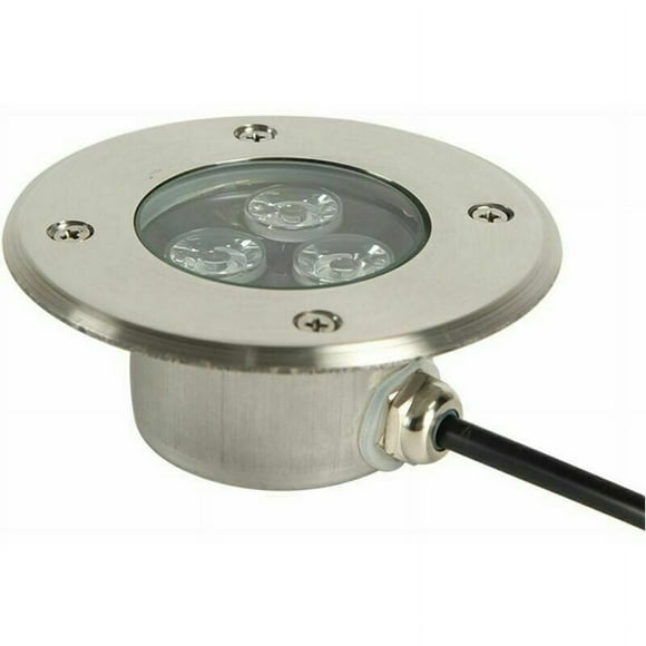 Outdoor LED Recessed Spotlight Very Thin Terrace 3W Outdoor Recessed LED Spotlight IP68 Waterproof Stainless Steel Body Used for Outdoor Sidewalk, Terrace, Garden, Park