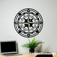 thumbnail image 4 of Handmadetneonsign Large Wall Clock Unique, Compass Round Wall Clock, Compass Metal Wall Clock 041081, 4 of 5