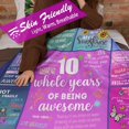 thumbnail image 4 of AUQ 10 Year Old Girl Gift Ideas, Gifts for 10 Year Old Girl, 10 Year Old Girl Gifts, Gift for 10 Year Old Girl, 10Th Birthday Blanket 60" X 50", 4 of 7