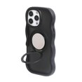 thumbnail image 4 of Artikl Cotton MagSafe Compatible Frosted Case with Stand & Mirror for iPhone 16 Pro Max - Black, 4 of 5