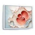 thumbnail image 2 of Designart "Nautilus Spiral: Chamber Of Coral" Nautilus Floater Framed Wall Decor, 2 of 5