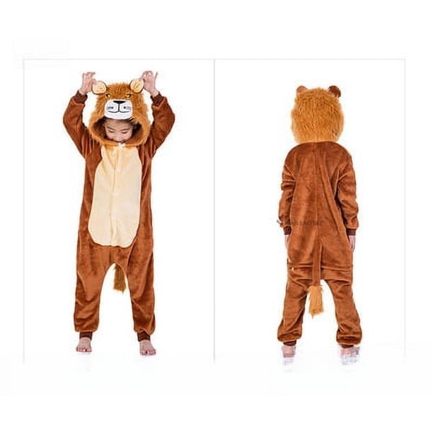 Pijamas de una pieza con dibujos de animales para niños y niñas, ropa bonita para el hogar con diseño de arcoíris, cielo estrellado, caballo y león
