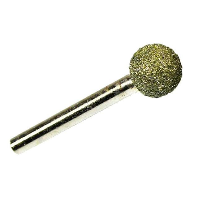 Recubierto de Diamante 6~ de Diámetro. Puntas Montadas de Cabeza Esférica de Broca de Esmerido de Bo Redonda, Vástago de 6 Mm 8mm Baoblaze Cabezal de esmerilado de diamante