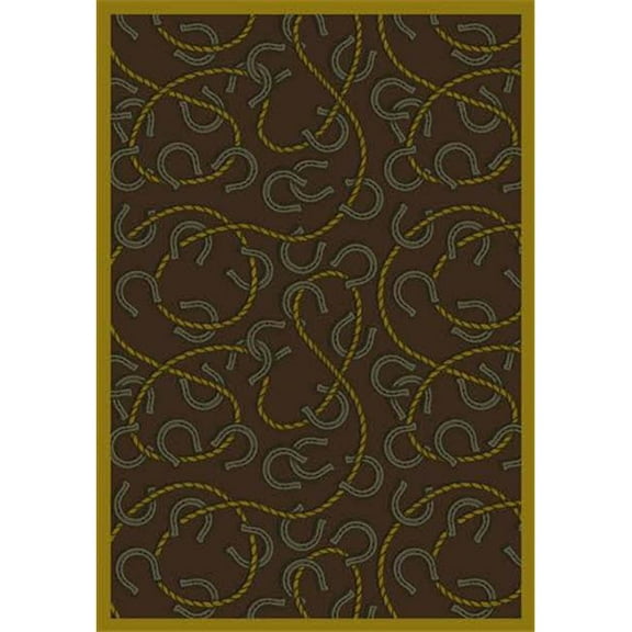 Rodeo Chocolate 7 ft.8 in. x 10 ft.9 in.  WearOn Nylon Machine Tufted- Cut Pile Whimsy Rug