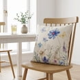thumbnail image 4 of Lemon & Floral Decorative Throw Pillow, 18" x 18" Linen Texture Accent Cushion for Sofa & Bed, 4 of 5