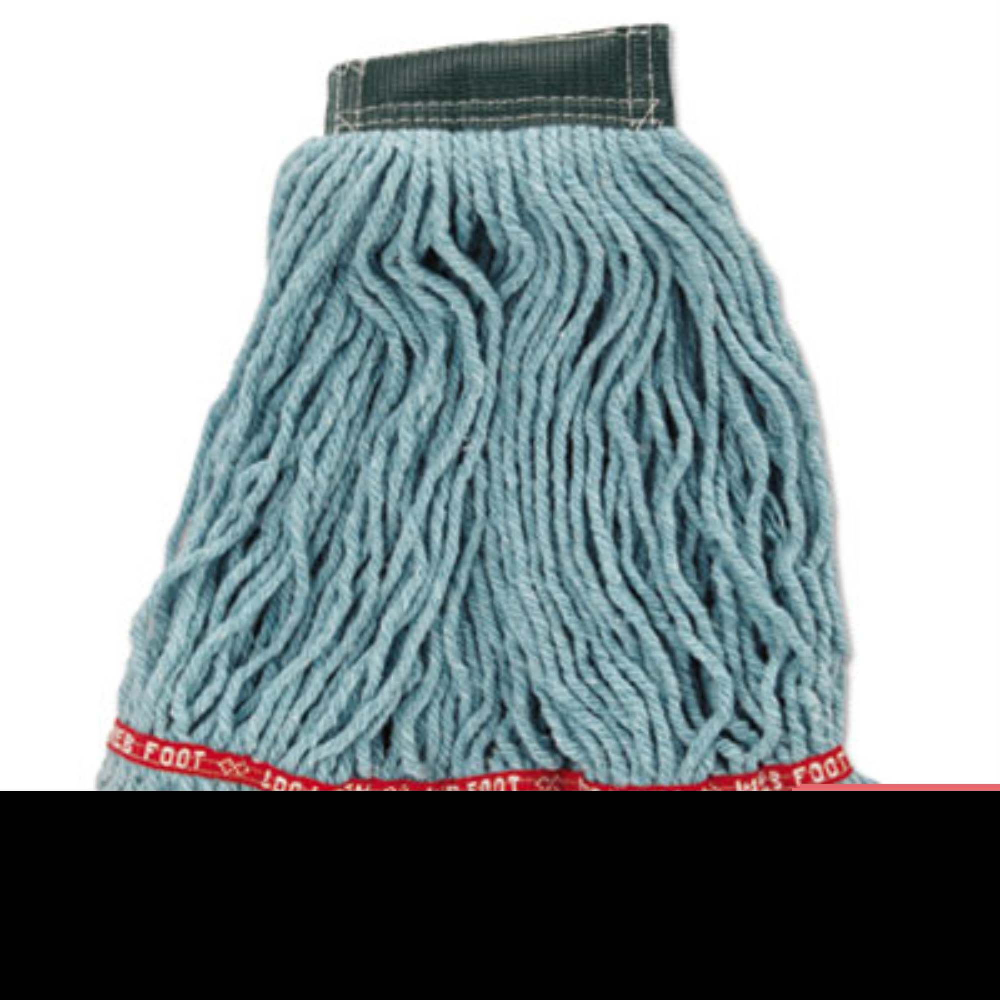 thumbnail image 2 of Rubbermaid Commercial Web Foot Wet Mop Head, Shrinkless, Cotton/synthetic, Green, Medium, 6/carton, 2 of 2