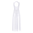 thumbnail image 4 of Venjoe Women Elegant Lyrical Dance Dress Tulle Maxi Overlay Dress Dance Performance Competition White L, 4 of 6
