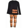 thumbnail image 4 of Girls 3 Piece Trick or Treat Plaid Halloween Outfit (6), 4 of 5