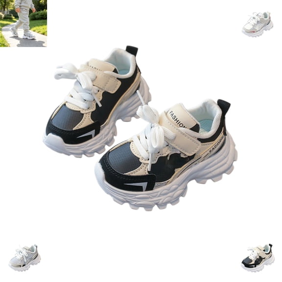 YOUYEDIAN Kids Shoes for Unisex Versatile Strap Design Comfy Outdoor Breathable Sneakers Versatile Platform Slip On School Running Shoes