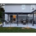 thumbnail image 4 of PURPLE LEAF 11'×18' Outdoor Louvered Pergola with Adjustable Hardtop Roof Patio Pergola Large for Fire Pit Patio Dining, Grey, 4 of 13