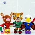 thumbnail image 2 of 2026 Soccer Fan Mascot Plush Keychain Set, Cute Multi-Color Cartoon Key Rings for Keys, Backpacks and Bags, Soft Cotton Souvenir Gift for Sports Fans, 2 of 9