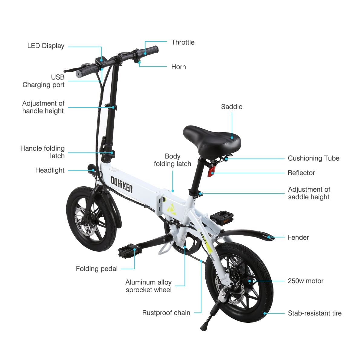 dohiker folding electric bike