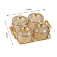 thumbnail image 4 of Plateau de Service pour Collations de Fruits Bols de Service Récipient de Stockage pour Assiette Fête Mariage Ambre 4 Bols, 4 of 9